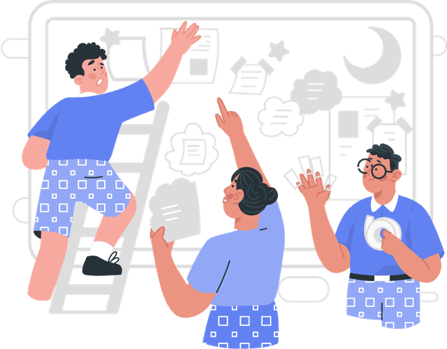 people with letters